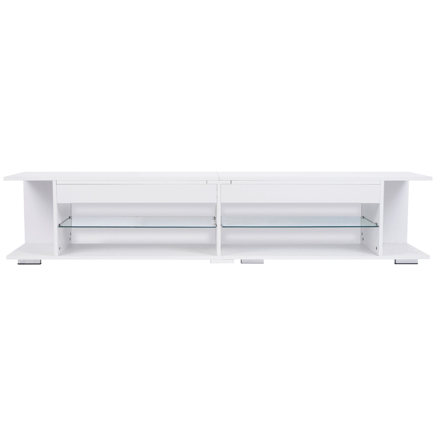 LED TV Stand Modern Entertainment Center High Gloss Storage for Gaming Living Room Bedroom TV Cabinet