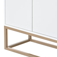 Modern Sideboard Elegant Buffet Cabinet Large Storage Space for Dining Room Entryway White