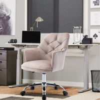 Modern Velvet Swivel Shell Chair for Living Room and Office Grey Leisure Armchair