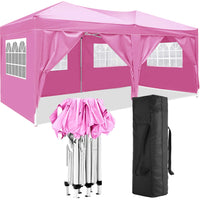 10x20 Pop Up Canopy with 6 Removable Sidewalls Portable Outdoor Shelter for Events Beach Weddings Camping UPF 50+