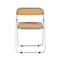 Clear Plastic Stackable Folding Chairs for Small Spaces Durable and Comfortable Dining Living Room Office Use