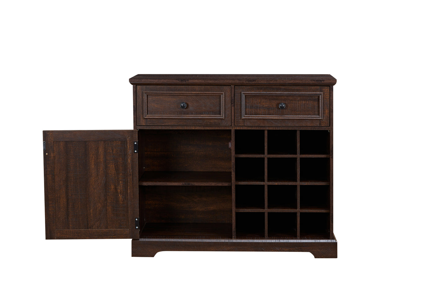 Stylish Storage Sideboard with 2 Drawers and Removable Wine Racks for Kitchen and Dining Room