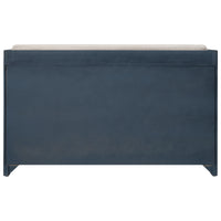 Storage Bench with Removable Basket and 2 Drawers Fully Assembled Shoe Bench with Cushion Navy