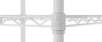6 Tier Corner Wire Shelf Rack Adjustable Metal Heavy Duty Free Standing Storage Display for Bathroom Living Room Kitchen White