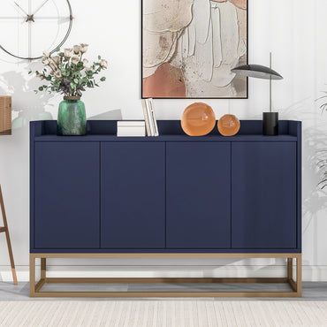 Modern Sideboard Elegant Buffet Cabinet Large Storage Space for Dining Room Entryway Navy