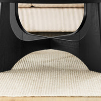 36 Inch Round Wooden Coffee Table for Living Room Reception Room Black Finish
