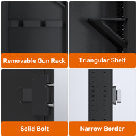 Wall Safe for Home - Quick-Access Rifle Safe Between Studs with Removable Shelf & Digital Keypad - Secure Storage Solution