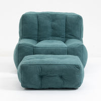 Memory Foam Bean Bag Chair with Ottoman for Adults and Kids, Soft Modern Sofa for Living Room and Bedroom