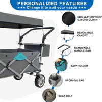 Utility Folding Wagon with Removable Canopy