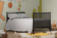 5-In-1 Convertible Crib Toddler Bed Fits Standard Full-Size Mattress Easy Assembly Storm Grey 53x29x9 Inches