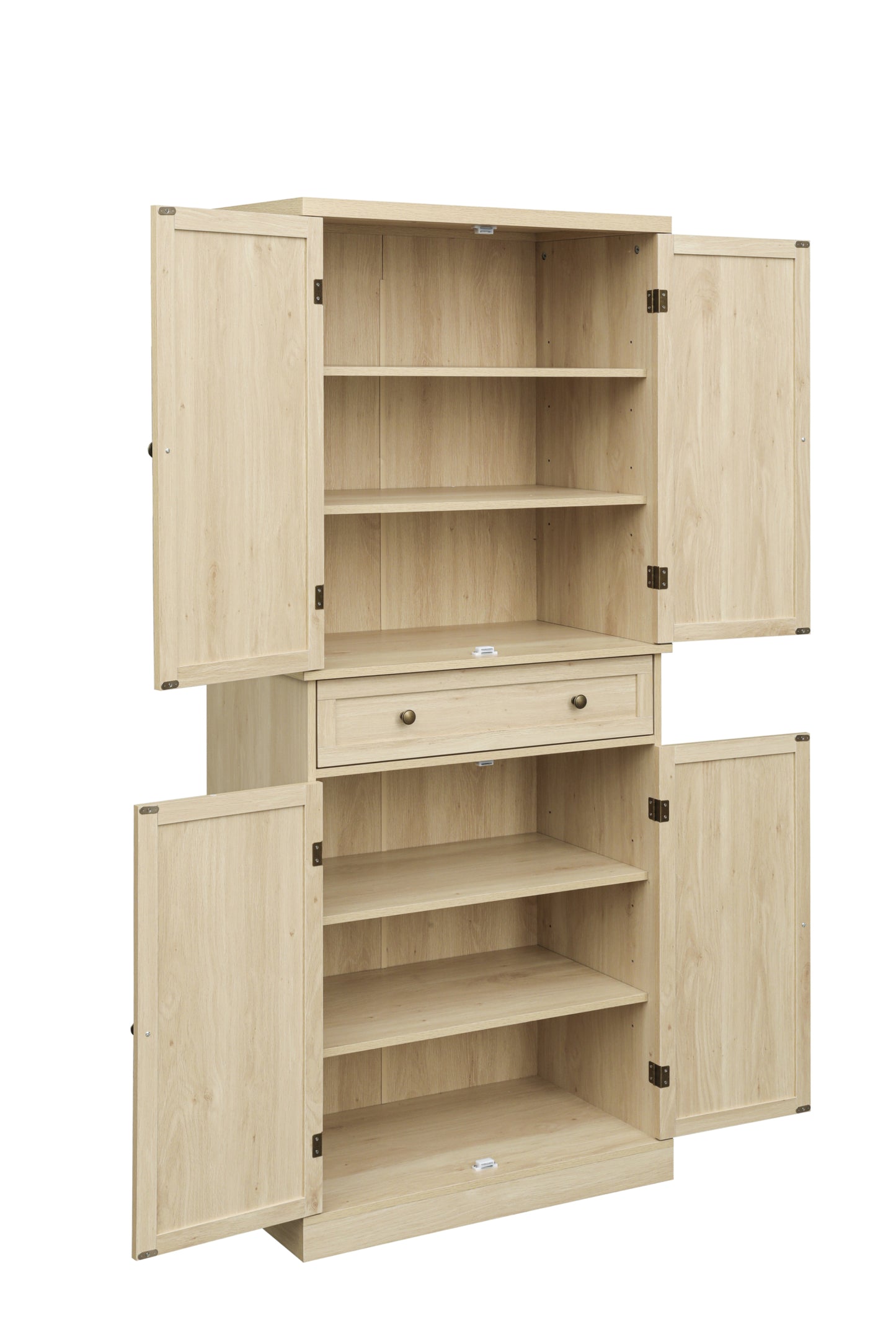 4 Door Storage Cabinet with 1 Drawer and 4 Adjustable Shelves for Home Office Organization