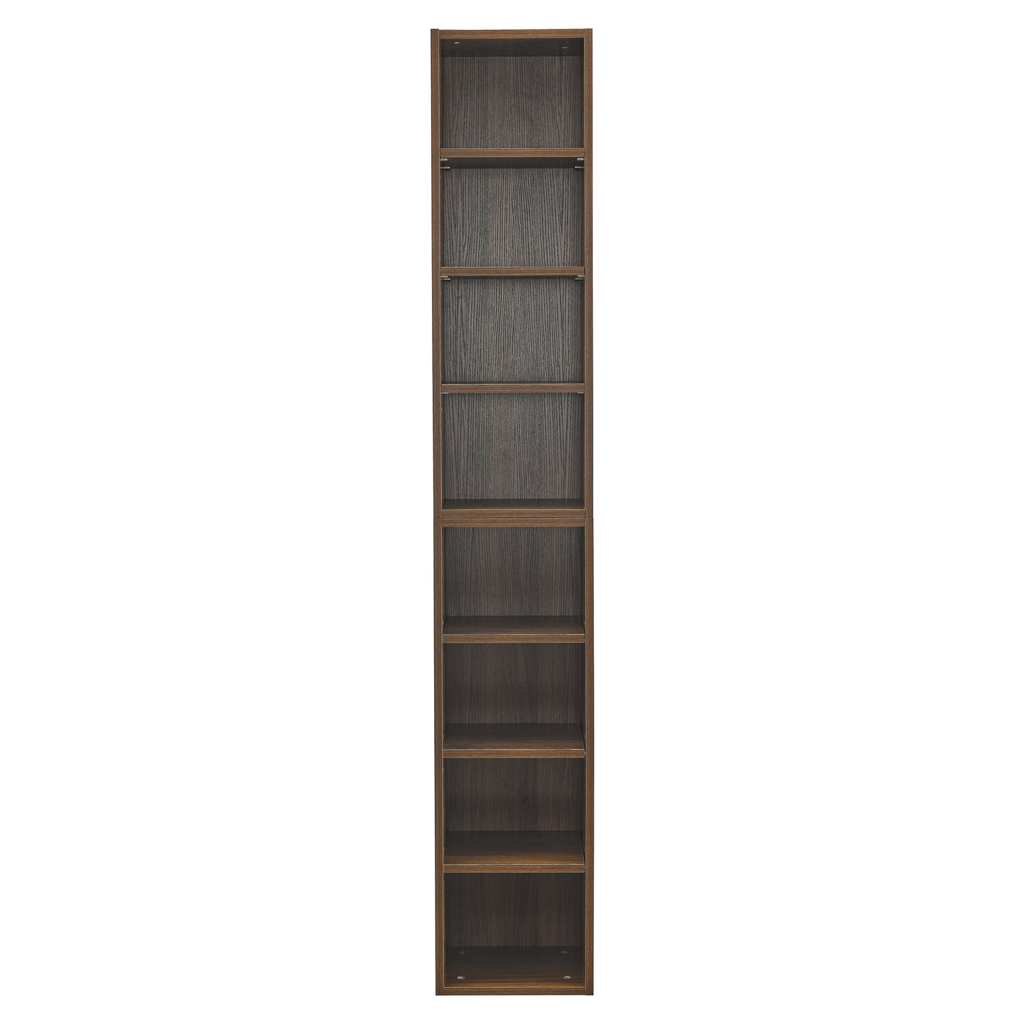 8-Tier Slim Media Tower Rack Adjustable Shelves Tall Bookcase Storage Cabinet for Home Office Display