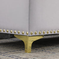 Large Storage Benches with Nailhead Trim Tufted Velvet 2 in 1 Combination for Living Room Entryway Hallway Bedroom Gold Legs 250lbs Capacity