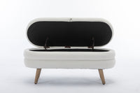 Velvet Fabric Storage Bench Bedroom Bench With Wood Legs For Living Room Bedroom Indoor