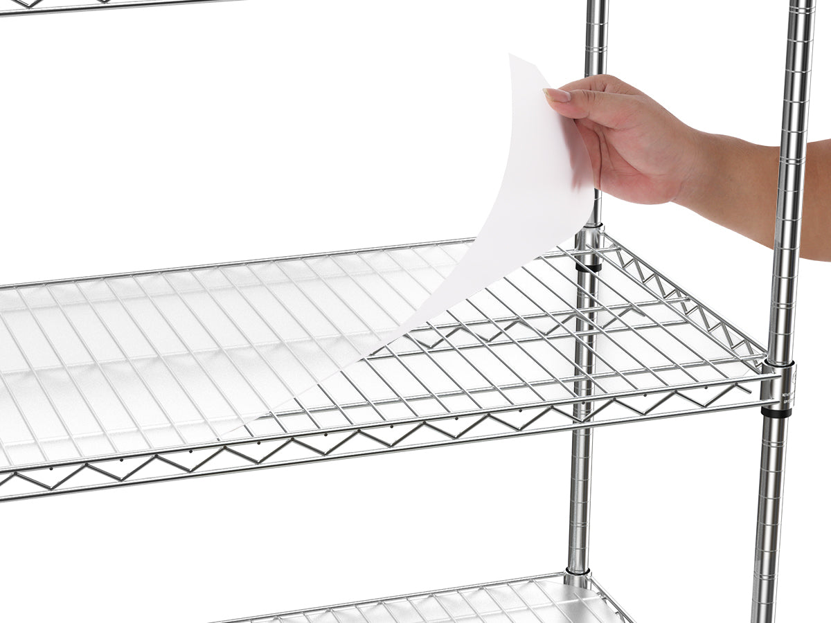 Heavy Duty 6 Tier Wire Shelving Unit 6000 LBS Capacity Adjustable Metal Garage Storage Shelves with Wheels Chrome Finish