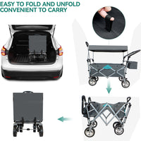 Utility Folding Wagon with Removable Canopy