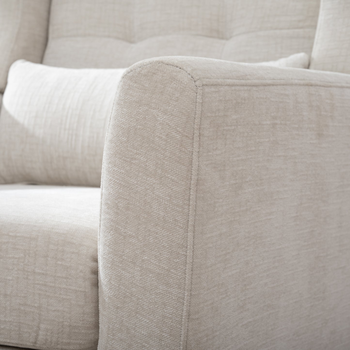 Modern Accent Chair Upholstered Foam Filled Comfy Reading Chair Mid Century Chenille Fabric Lounge Armchair for Living Room Bedroom Beige
