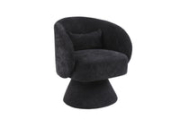 Stylish Swivel Accent Armchair With Round Barrel Design, Cozy Fabric Seating For Living Room Or Bedroom - Beige