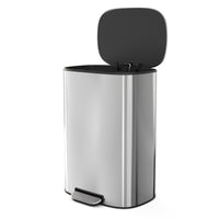 13 Gallon 50L Kitchen Foot Pedal Soft Close Trash Can Stainless Steel Ellipse Bin