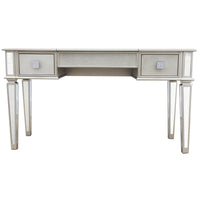 Mirrored Vanity Desk with Drawers and Stool, Flip Top Makeup Table Set for Bedroom, Stylish Dressing Table for Women and Girls
