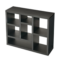 Open Wooden Shelf Bookcase Freestanding Display Storage Cabinet with 7 Cube Spaces for Living Room Entryway Storage