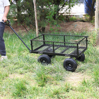 Durable Garden Wagon Cart - Heavy-Duty Transport Truck for Firewood, Supplies, and Outdoor Use - Easy Maneuverability & Versatile Design