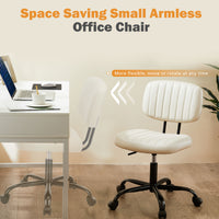 Of The Product: PU Leather Low Back Task Chair Small Home Office Chair With Wheels