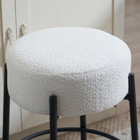 Set of 2 24 Inch Tall Round Upholstered Bar Stools for Kitchen and Coffee Shops Contemporary Design
