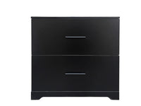 2 Drawer Lateral Filing Cabinet for Home Office Storage Black Metal File Organizer