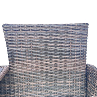 Modern Wicker Patio Conversation Set with Removable Cushions and Tempered Glass Table for Garden and Backyard