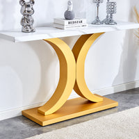 Modern Minimalist Gray Wood Foyer Table MDF Top Stainless Steel Bracket Stylish Entryway Furniture