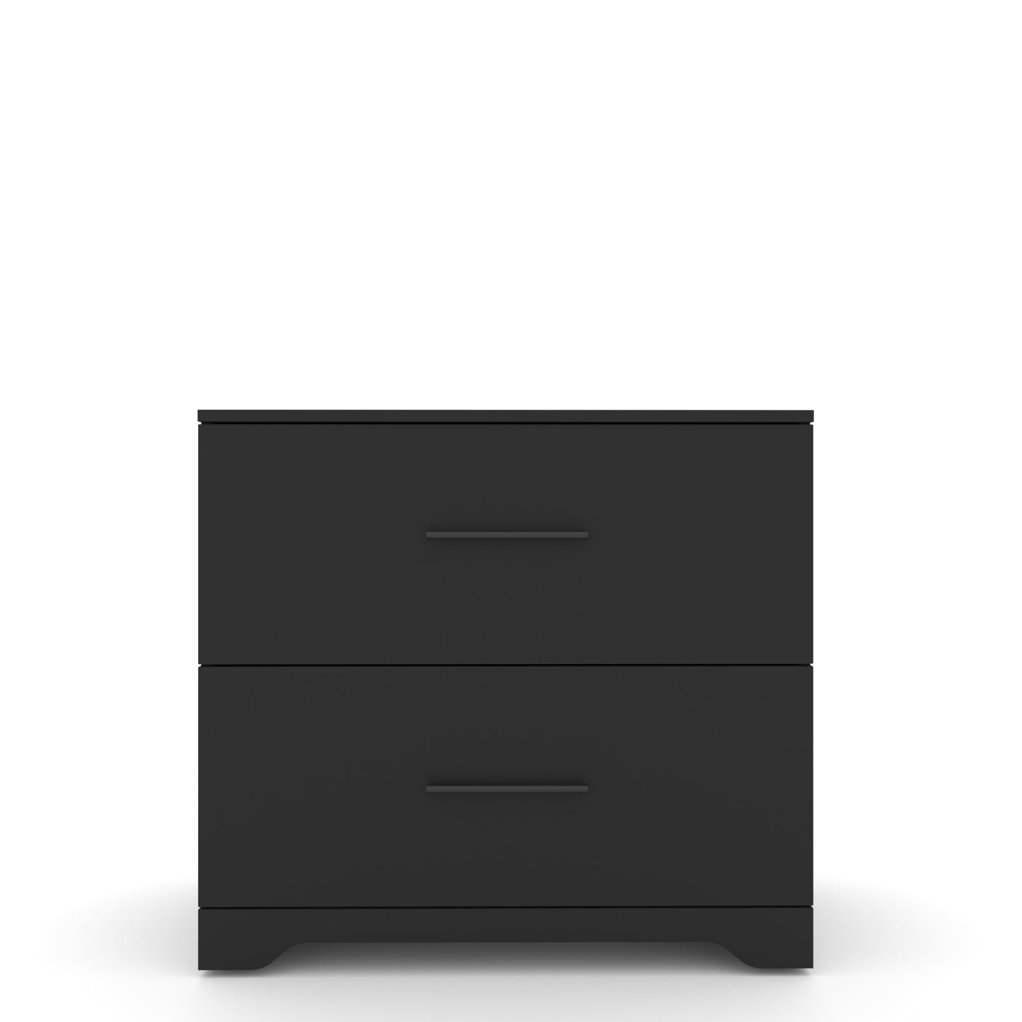 2 Drawer Lateral Filing Cabinet for Home Office Storage Black Metal File Organizer