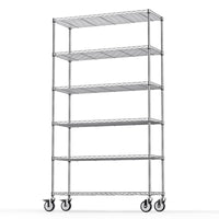 6 Tier Wire Shelving Unit Heavy Duty Storage Rack Adjustable Metal Shelves for Home Kitchen Garage Organization