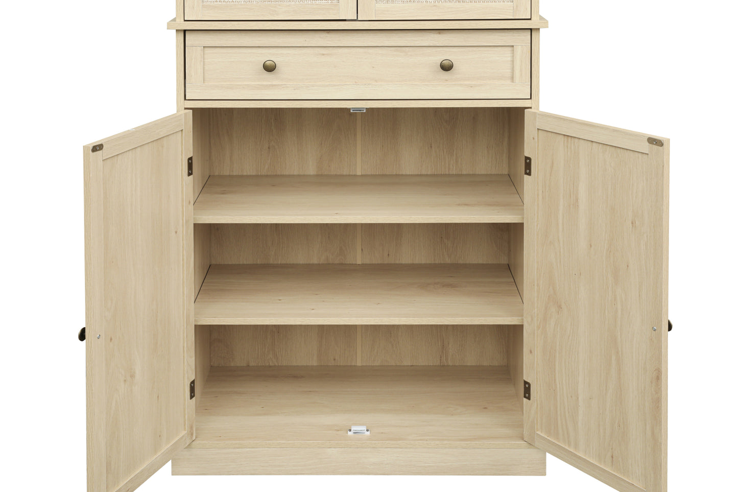 4 Door Storage Cabinet with 1 Drawer and 4 Adjustable Shelves for Home Office Organization