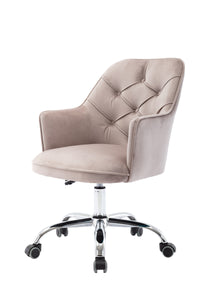 Modern Velvet Swivel Shell Chair for Living Room and Office Grey Leisure Armchair