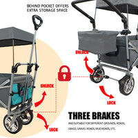 Utility Folding Wagon with Removable Canopy