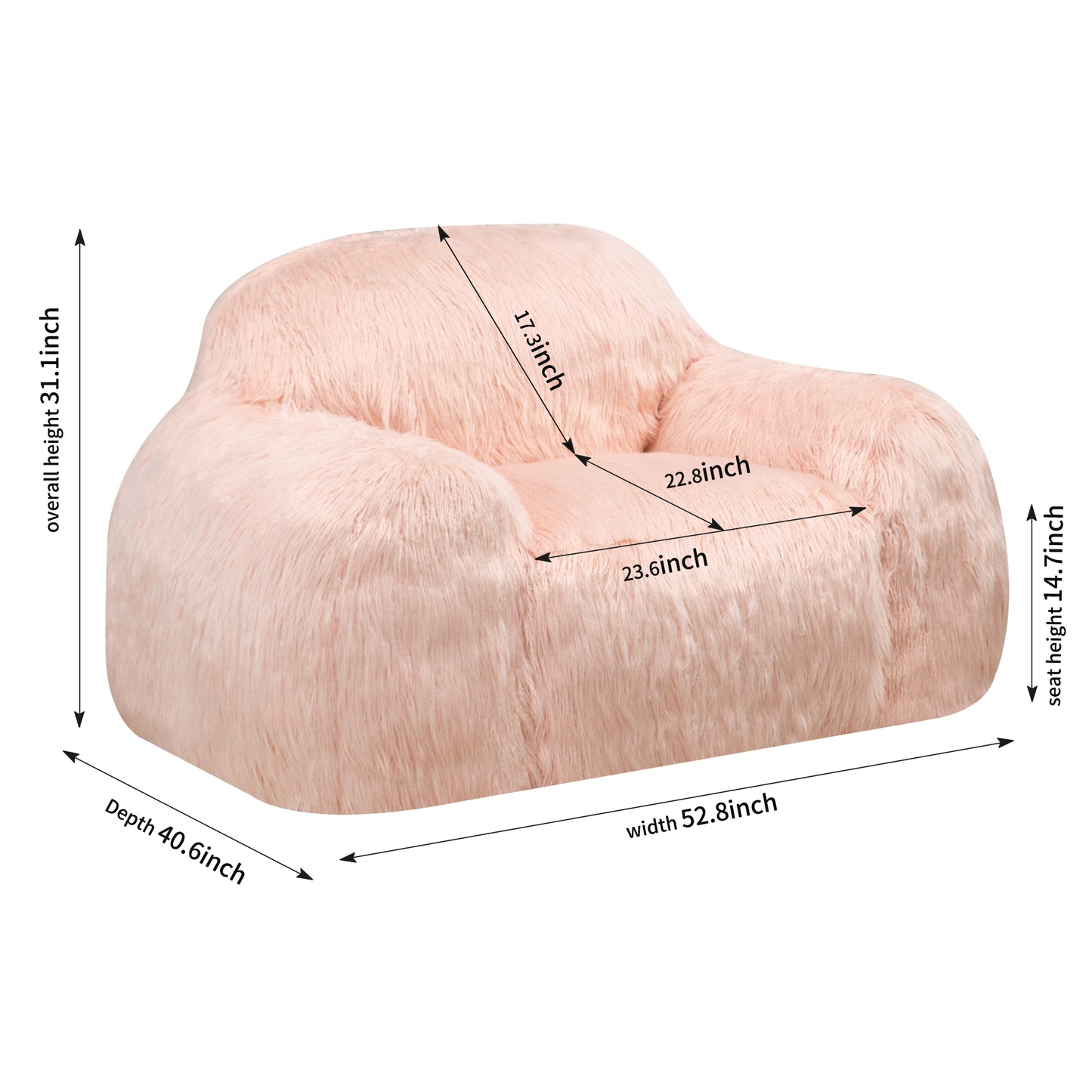 High Density Foam Bean Bag Chair for Adults and Teens Comfortable Modern Sofa for Living Room and Bedroom