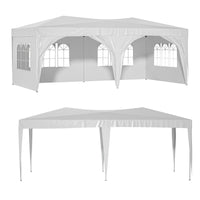 10x20 Waterproof Pop Up Canopy Tent with 6 Sidewalls Adjustable Height Carry Bag Sand Bags Ropes and Stakes for Outdoor Events