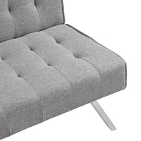 WOOD FRAME, STAINLESS LEG, FUTON, SOFA BED GREY