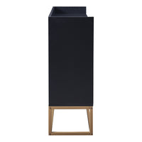 Elegant Modern Sideboard Buffet Cabinet with Ample Storage for Dining Room Entryway Black