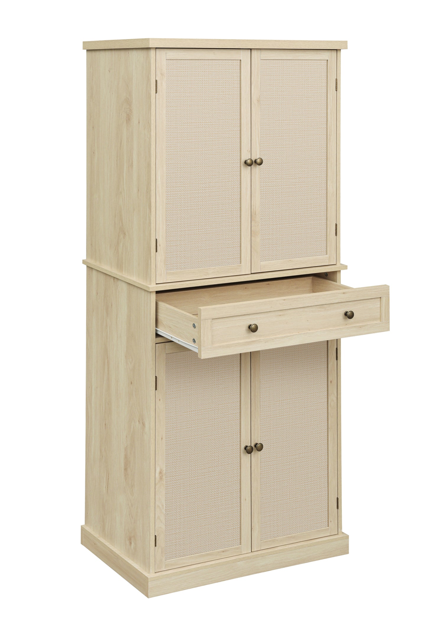 4 Door Storage Cabinet with 1 Drawer and 4 Adjustable Shelves for Home Office Organization