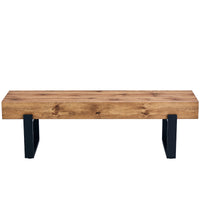 59 Inch Farmhouse Dining Bench for Kitchen Entryway Industrial Shoe Storage Bed Bench