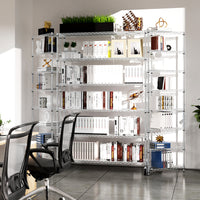 Heavy Duty 6 Tier Wire Shelving Unit 6000 LBS Capacity Adjustable Metal Garage Storage Shelves with Wheels Chrome Finish