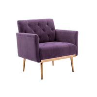 Accent  Chair  ,leisure single sofa  with Rose Golden  feet