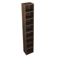 8-Tier Slim Media Tower Rack Adjustable Shelves Tall Bookcase Storage Cabinet for Home Office Display