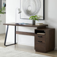 Home Office Computer Desk with Drawers and Hanging File Storage 65 Inch Writing Study Table for Workspace Organization