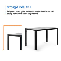 Modern Wooden Dining Table for 6 with Rustic Finish, Sturdy Design, Ideal for Kitchen and Dining Room