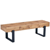 59 Inch Farmhouse Dining Bench for Kitchen Entryway Industrial Shoe Storage Bed Bench