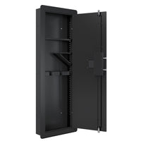 Wall Safe for Home - Quick-Access Rifle Safe Between Studs with Removable Shelf & Digital Keypad - Secure Storage Solution