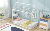 Metal House Shape Platform Bed, twin